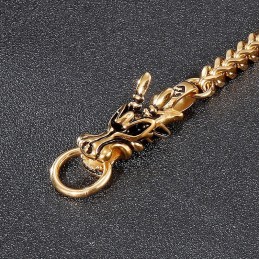 Bracelet En Titane À Tête De Dragon Fashion Street