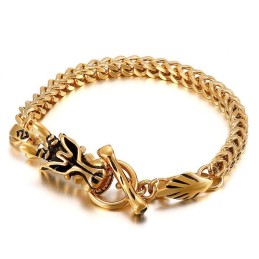 Bracelet En Titane À Tête De Dragon Fashion Street