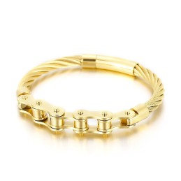 Bracelet De Motard En Titane De Style Chic Pour Hommes Et Femmes