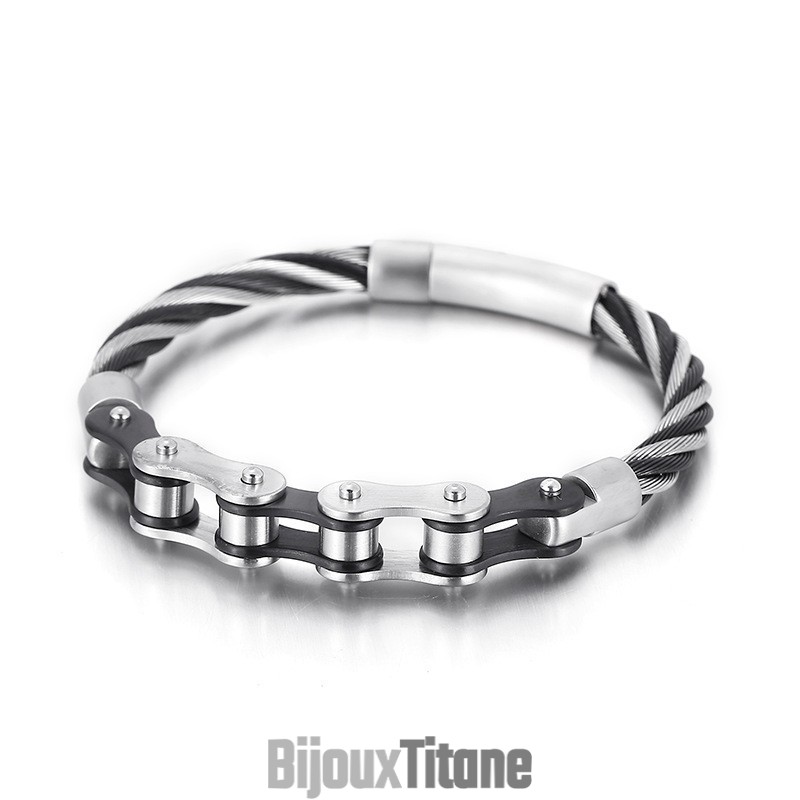 Bracelet De Motard En Titane De Style Chic Pour Hommes Et Femmes Bracelet De Motard En Titane De Style Chic Pour Hommes Et Femmes