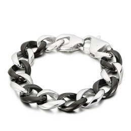 Bracelet En Titane Noir Pour Homme