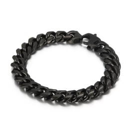 Magnifique Bracelet À Chaîne Cubaine En Titane