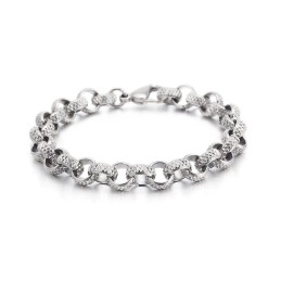 Bracelet Chaîne En Titane En Forme De O Avec Croix Antique Chic