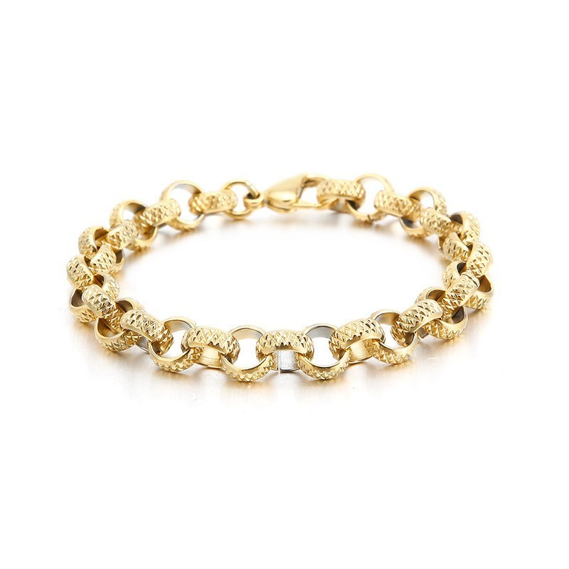 Bracelet Chaîne En Titane En Forme De O Avec Croix Antique Chic Bracelet Chaîne En Titane En Forme De O Avec Croix Antique Chic