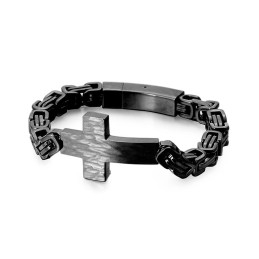 Bracelet Crucifix Bend Pour Homme, Chaîne Arrière Empereur