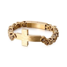 Bracelet Croisé Pour Homme Avec Chaîne À Dos Empereur