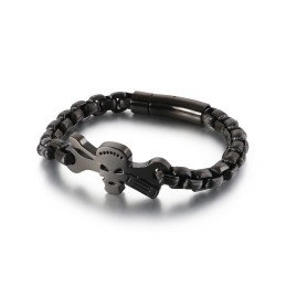 Bracelet Tête De Mort En Titane Pour Homme