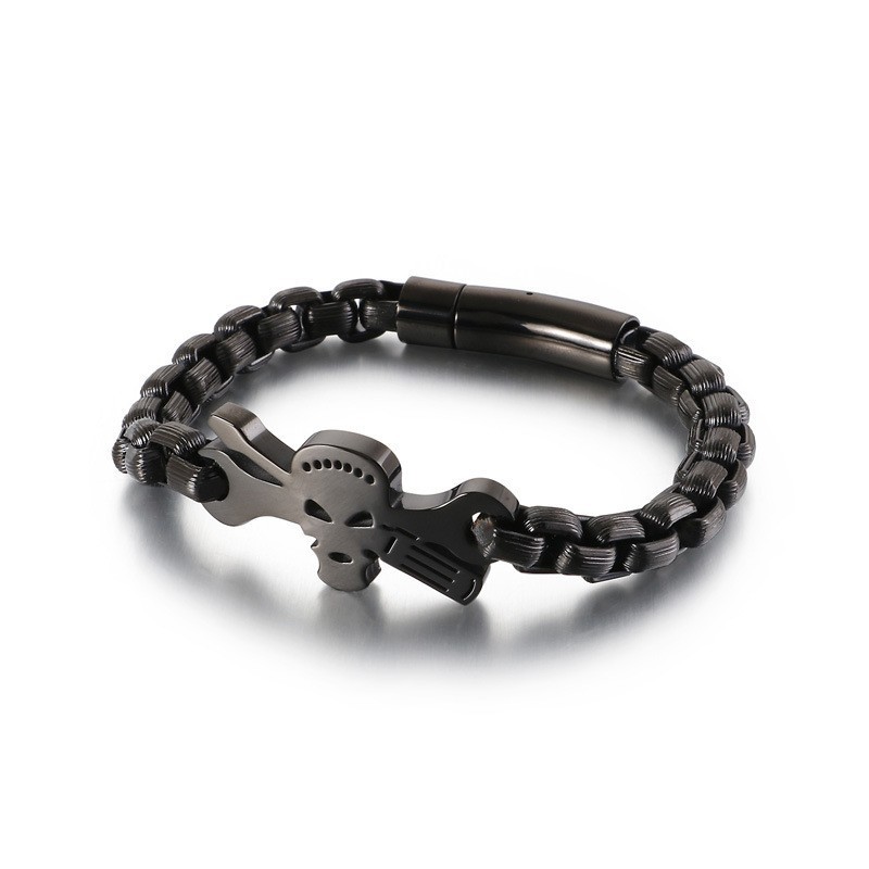 Bracelet Tête De Mort En Titane Pour Homme Bracelet Tête De Mort En Titane Pour Homme