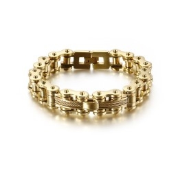 Bracelet Tide En Titane Pour Homme, Bracelet Chaîne Style Motard Rock