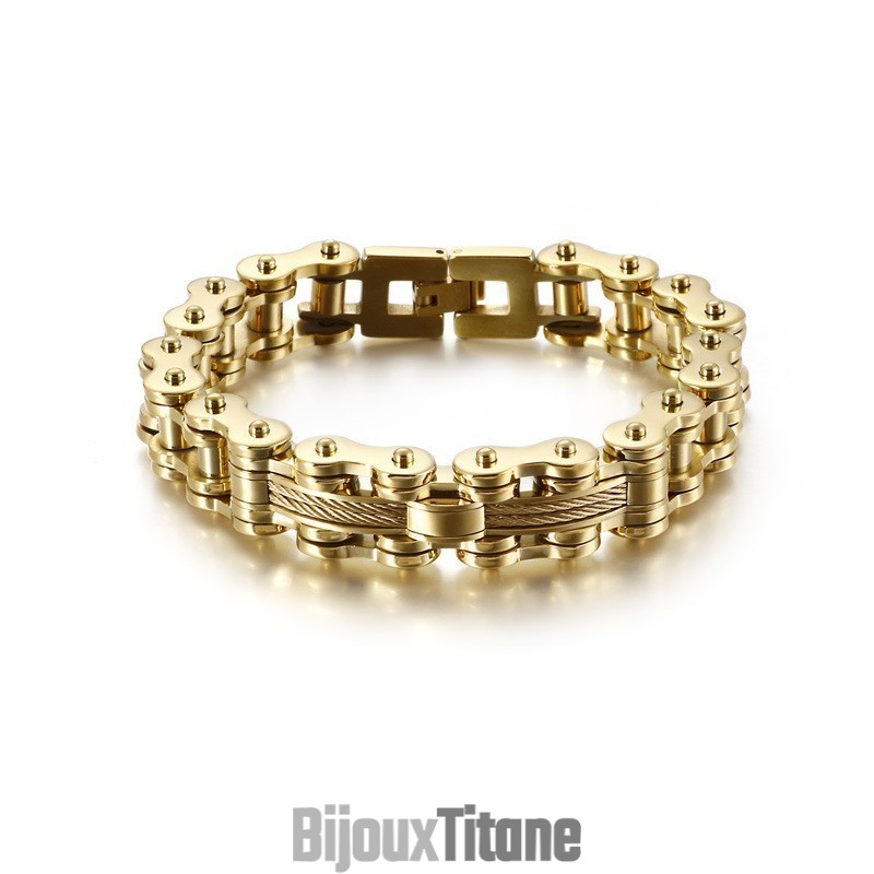 Bracelet Tide En Titane Pour Homme, Bracelet Chaîne Style Motard Rock Bracelet Tide En Titane Pour Homme, Bracelet Chaîne Style Motard Rock