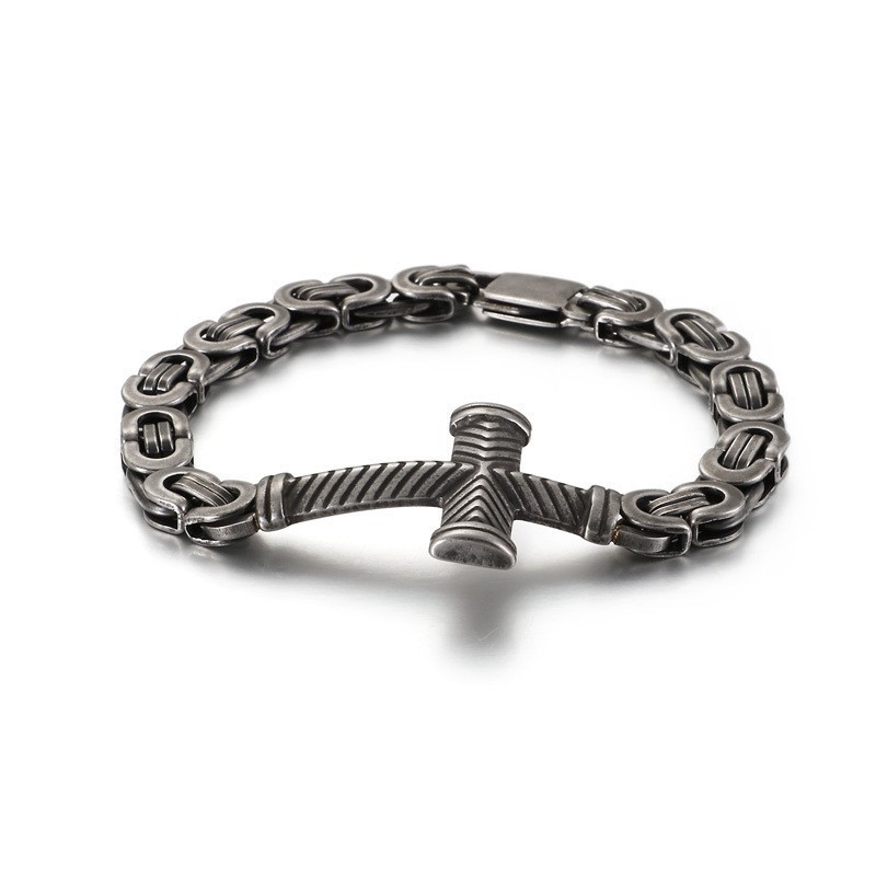Bracelet Croix En Titane Pas Cher Pour Homme