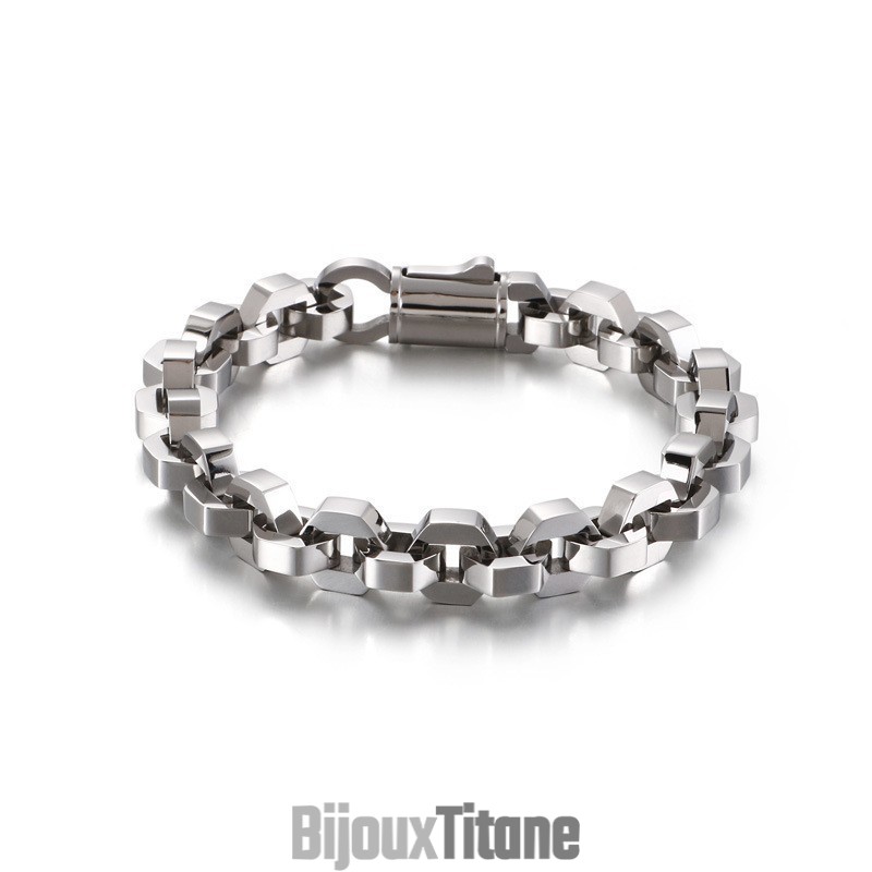 Bracelet Tendance Géométrique En Titane Pour Homme, Accessoires De Marée