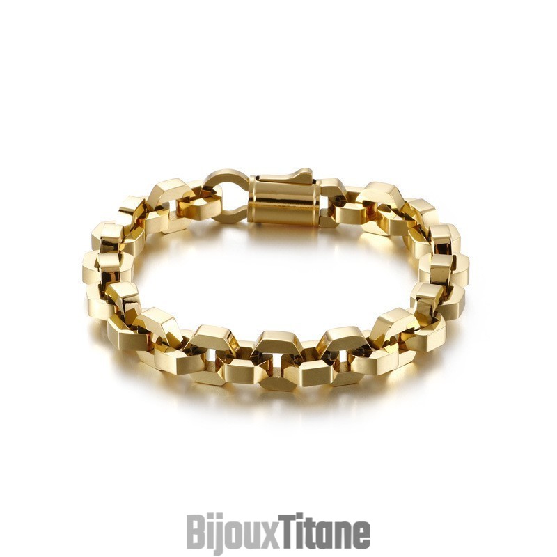 Bracelet Élégant Géométrique En Titane Pour Homme
