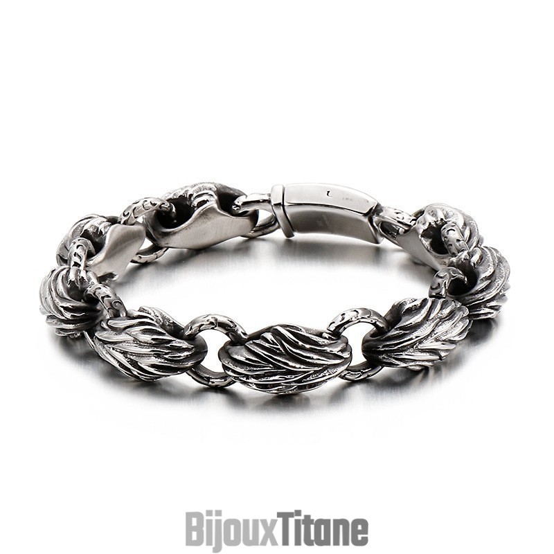 Version Du Bracelet Feuille En Titane Pour Homme Tide