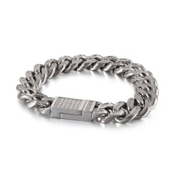 Bracelets Hip-Hop Pour Hommes En Titane Avec Diamants