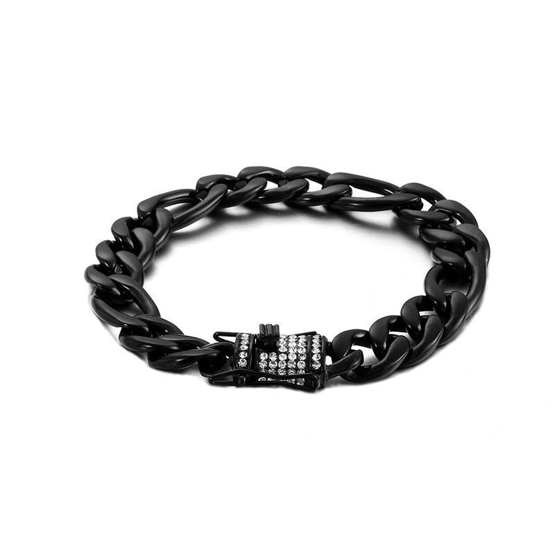 Bracelet En Titane Noir Tendance Pour Homme