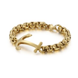 Bracelet En Titane Avec Motif Ancre De Bateau Tendance À Vendre