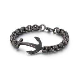 Bracelet En Titane Avec Motif Ancre De Bateau Tendance À Vendre