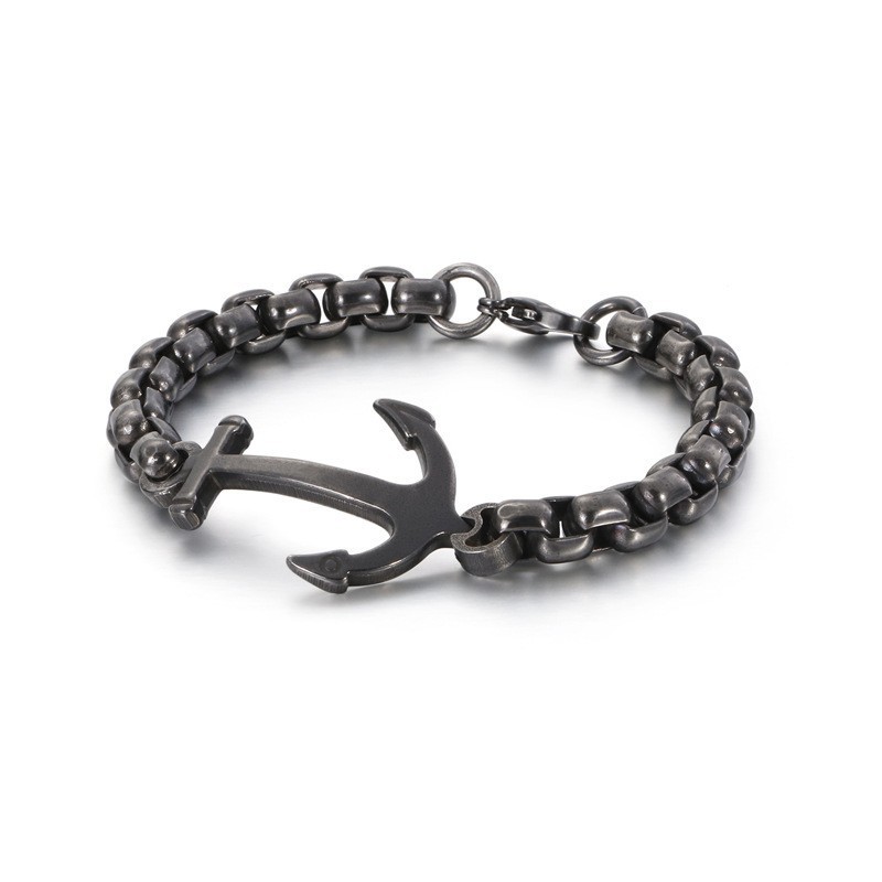 Bracelet En Titane Avec Motif Ancre De Bateau Tendance À Vendre Bracelet En Titane Avec Motif Ancre De Bateau Tendance À Vendre