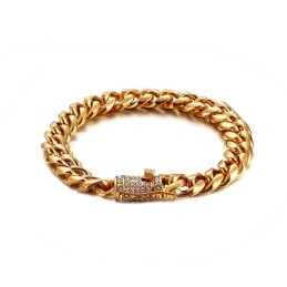 Bracelet En Titane Avec Diamants Pour Homme Hip-Hop Tide