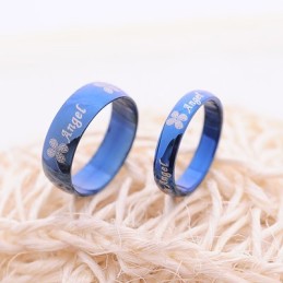 Bague Droite En Titane Pour Couple