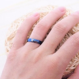 Bague Droite En Titane Pour Couple