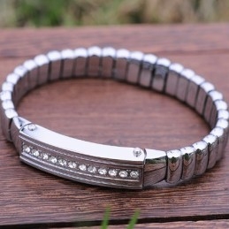 Bracelets En Titane Et Diamant Pour Hommes