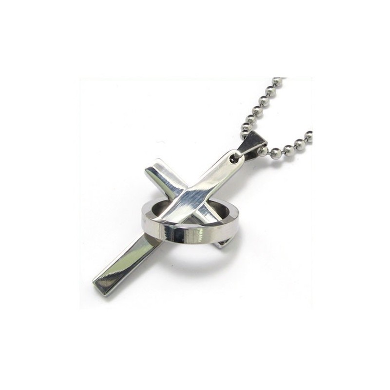 Collier Avec Pendentif Croix En Titane Pur Pour Homme (Neuf) Collier Avec Pendentif Croix En Titane Pur Pour Homme (Neuf)