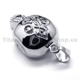 Pendentif Tête De Mort En Titane Pur - Chaîne Offerte