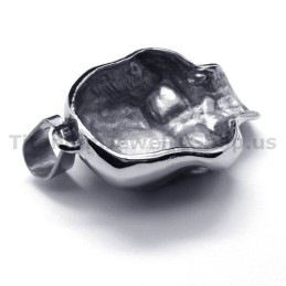 Pendentif Tête De Mort En Titane Pur - Chaîne Offerte