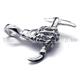 Pendentif En Titane Pur En Forme D'Os De Main Avec Hachette - Chaîne Offerte