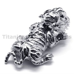 Pendentif Tigre En Titane Pur - Chaîne Offerte