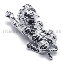 Pendentif Tigre En Titane Pur - Chaîne Offerte