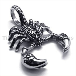 Pendentif Scorpion En Titane - Chaîne Offerte
