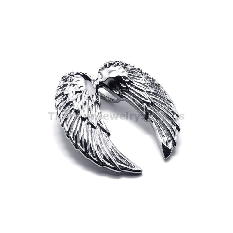 Pendentif Ailes D'Ange En Titane - Chaîne Offerte Pendentif Ailes D'Ange En Titane - Chaîne Offerte