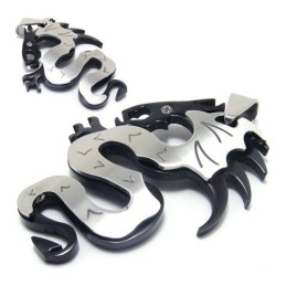 Collier Pendentif En Titane Pour Homme Black Dragons