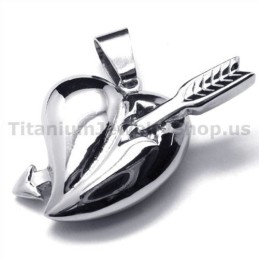 Pendentif En Titane Flèches De Cupidon - Chaîne Offerte