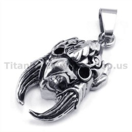 Pendentif Crâne De Faucon En Titane - Chaîne Offerte