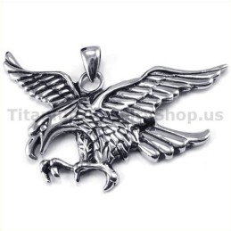 Pendentif Aigle En Titane - Chaîne Offerte