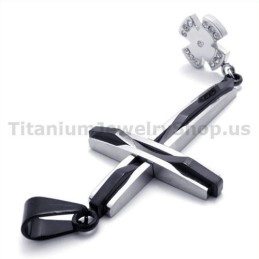 Pendentif Croix Séparable En Titane - Chaîne Offerte