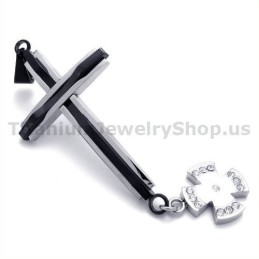Pendentif Croix Séparable En Titane - Chaîne Offerte