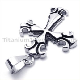 Pendentif Croix Vintage En Titane - Chaîne Offerte