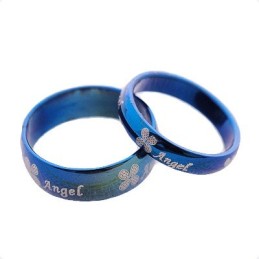 Bague Droite En Titane Pour Couple