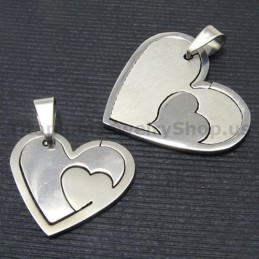 Ensemble Assorti De Pendentifs En Titane Pour Amoureux - Chaînes Gratuites