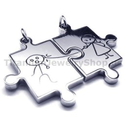 Pendentifs En Titane Pour Amoureux De Puzzles - Chaînes Gratuites