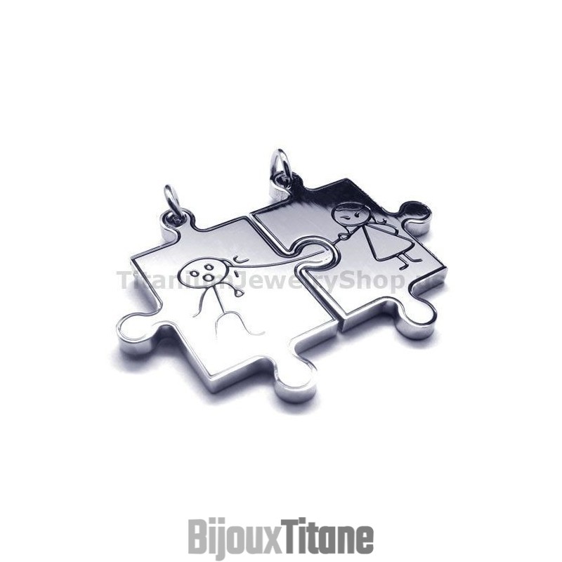 Pendentifs En Titane Pour Amoureux De Puzzles - Chaînes Gratuites Pendentifs En Titane Pour Amoureux De Puzzles - Chaînes Gratuites