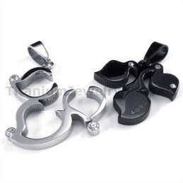 Pendentifs En Titane Motif Feuille D'Érable Avec Chaînes Sans Diamants