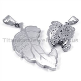 Pendentifs Love You En Titane Avec Chaînes Sans Diamants