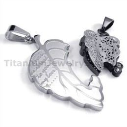 Pendentifs Love You En Titane Avec Chaînes Sans Diamants