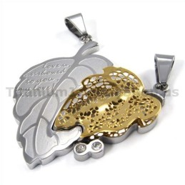 Pendentifs Love You En Titane Avec Chaînes Sans Diamants